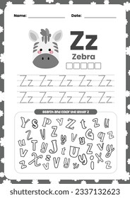 flat design vector learn alphabet letter english flashcard printable poster for kids activity