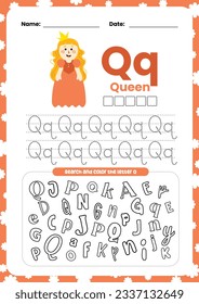 flat design vector learn alphabet letter english flashcard printable poster for kids activity