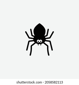 Flachdesign-Vektorlogo einer Spinne
