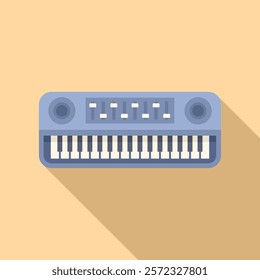 Flat design vector of a musical synthesizer ideal for musicthemed projects