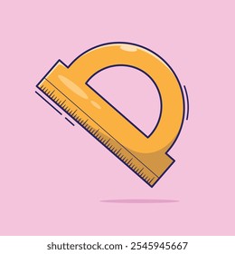 Flat design vector orange measuring instrument ruler cartoon vector symbol illustration object - Powered by Shutterstock - Get 15% off with code: PIKWIZARD15