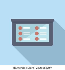 Flat design vector of a petri dish with bacterial colonies for scientific themes