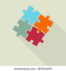 Flat design vector puzzle background