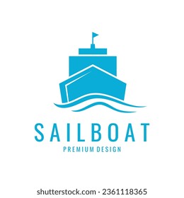 Flat Design Vector Sailboat Illustration