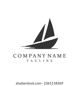 Flat Design Vector Sailboat Illustration