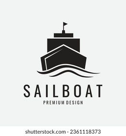 Flat Design Vector Sailboat Illustration