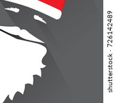 Flat Design Vector Saint Nicholas on black background. Greeting Card.