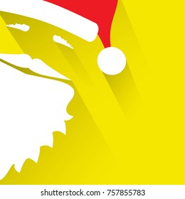 Flat Design Vector Saint Nicholas on yellow background. Greeting Card.