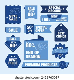 flat design vector sale promotion label sticker advertising