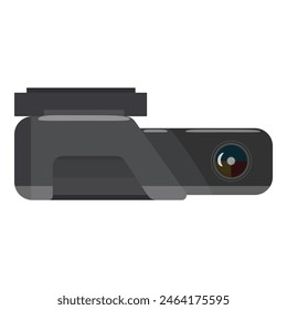 Flat design vector of a sleek modern digital camera, perfect for techrelated graphics