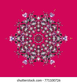 Flat design. Vector snowflake icon. Snowflake icon, isolated. Vector illustration. Vector winter snowflakes on colorful background.