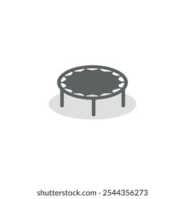 Flat design vector trampoline game, acrobatics game.