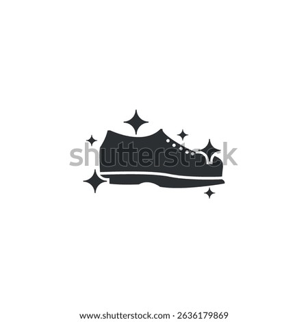 flat design vector washing shoes, clean shoes.