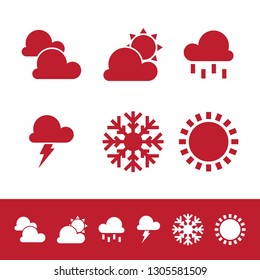 Flat design vector weather icons design elements. Color flat icon style. Vector illustration EPS.8 EPS.10