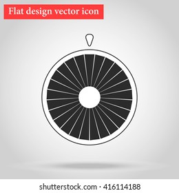 Flat design vector Wheel of fortune icon with shadow