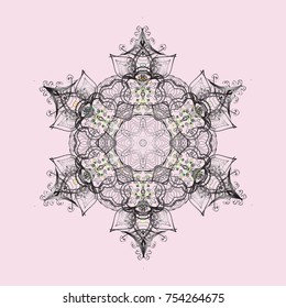 Flat design. Vector winter snowflakes on colorful background. Vector illustration. Snowflake icon, isolated. Vector snowflake icon.