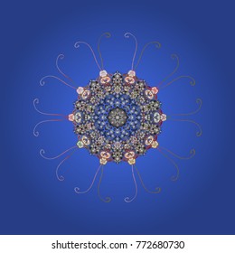 Flat design. Vector winter snowflakes on colorful background. Vector snowflake icon. Vector illustration. Snowflake icon, isolated.