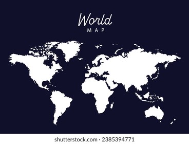 flat design vector world map