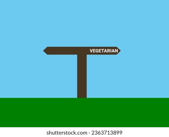 flat design vegetarian day vector illustration