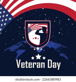 flat design veterans day concept, american day , memorial day