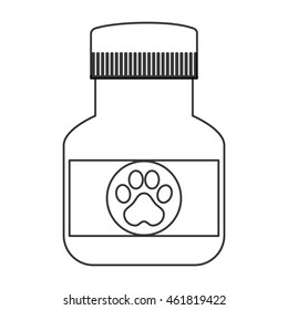 flat design veterinary medicine icon vector illustration