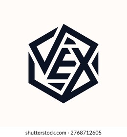 Flat design VEX logotype design
