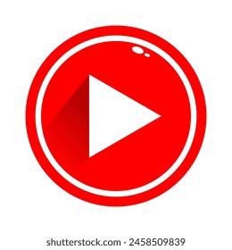 Video Botón Diseño plano