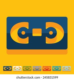 Flat design: videotapes