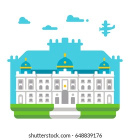 Flat design Vienna Hofburg illustration vector