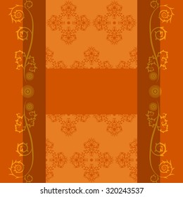 flat design vintage background frame design vector