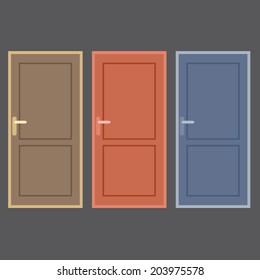 Flat Design Vintage Doors Collection