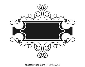 flat design vintage frame icon vector illustration