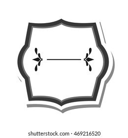flat design vintage frame icon vector illustration