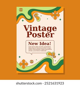 Flaches Design Vintage Poster Vorlage