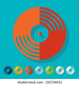 Flat design: vinyl record