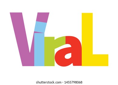 Flat design  for  "viral"  Vector Illustration