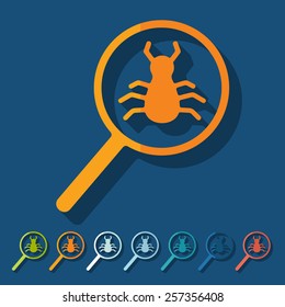 Flat design. virus scan