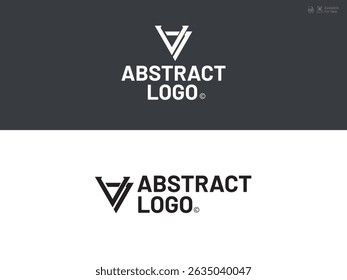 Flat design VJ logo template