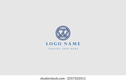 Flat design w monogram logos