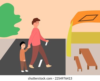 flat design waiting for iftar vector illustration