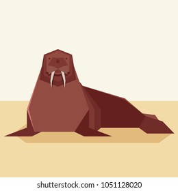 Flat design Walrus
