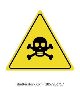 Flat Design Warning Sign Symbol For Accident Prone Areas