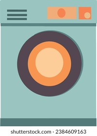 Flat Design Washing Machine Illustrations