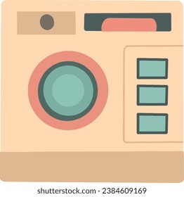 Flat Design Washing Machine Illustrations