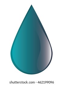 flat design water drop icon vector illustration
