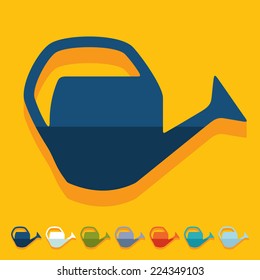 Flat design: watering can