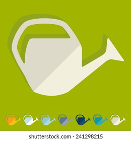 Flat design: watering can