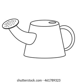 flat design watering can icon vector illustration