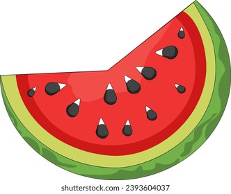 flat design of a watermelon icon isolated on a white background
