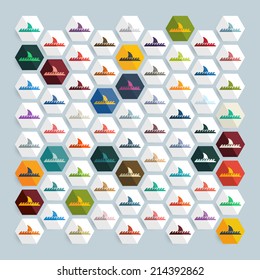 Flat design: wave
